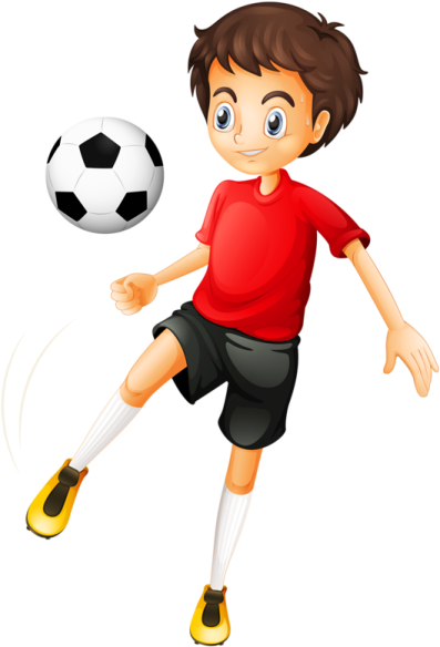 a boy playing soccer
