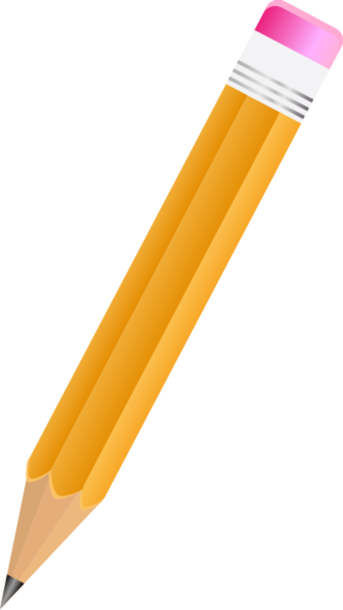 an orange pencil with a pink tip