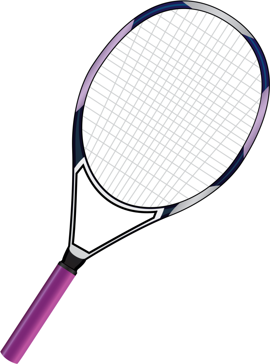 a tennis racket on a white background