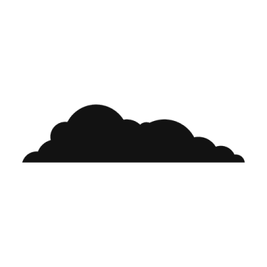 a black and white silhouette of clouds