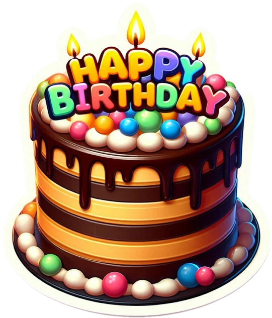 a birthday cake with candles on top of it