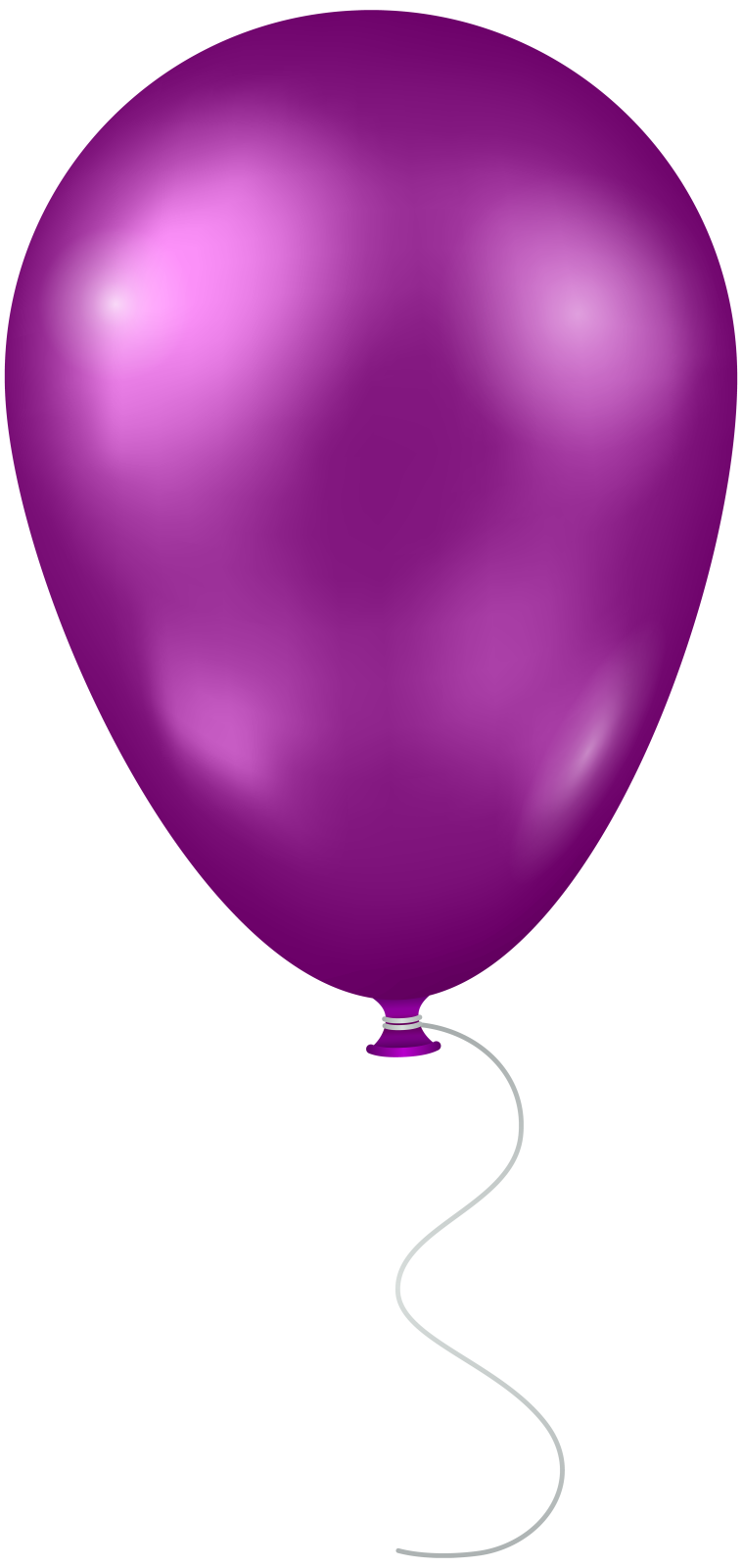 a purple balloon on a white background