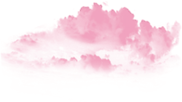 a pink cloud on a white background