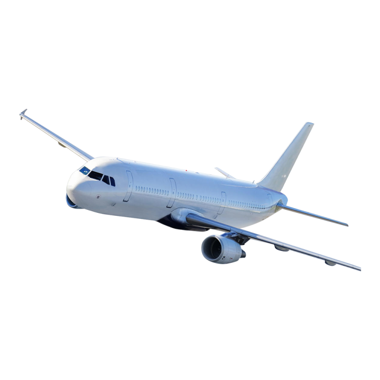 a white airplane flying in the sky