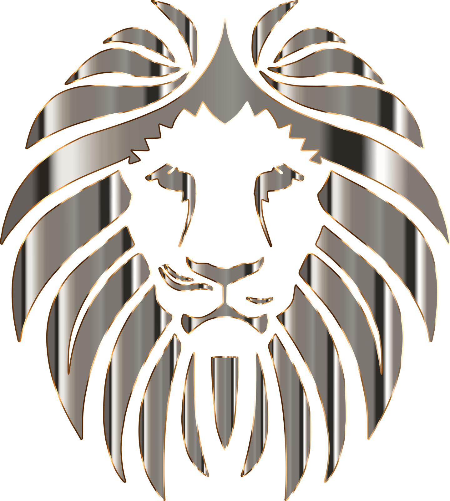 a lion's head on a white background