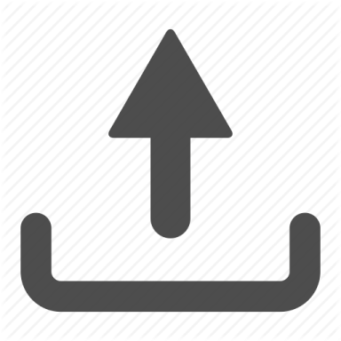 a black and white icon of an arrow
