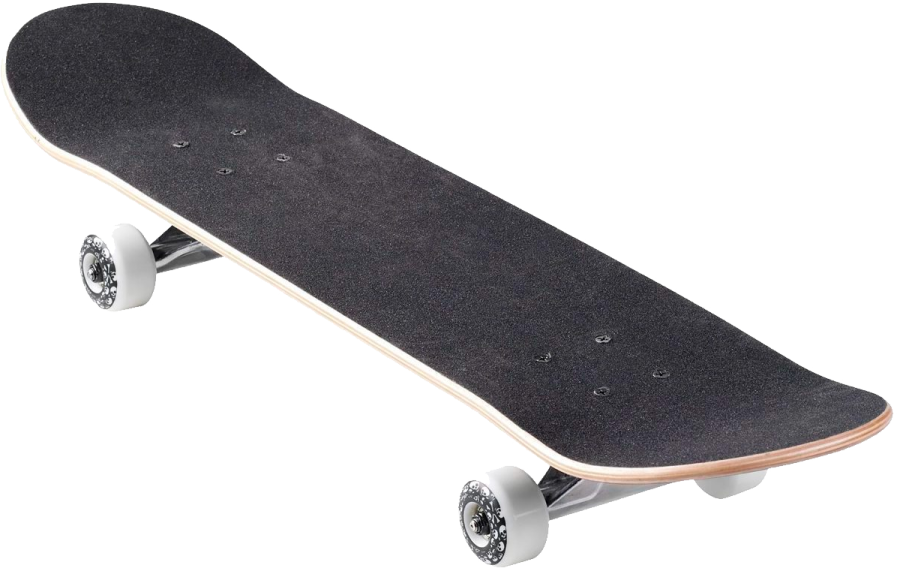 a skateboard on a white background