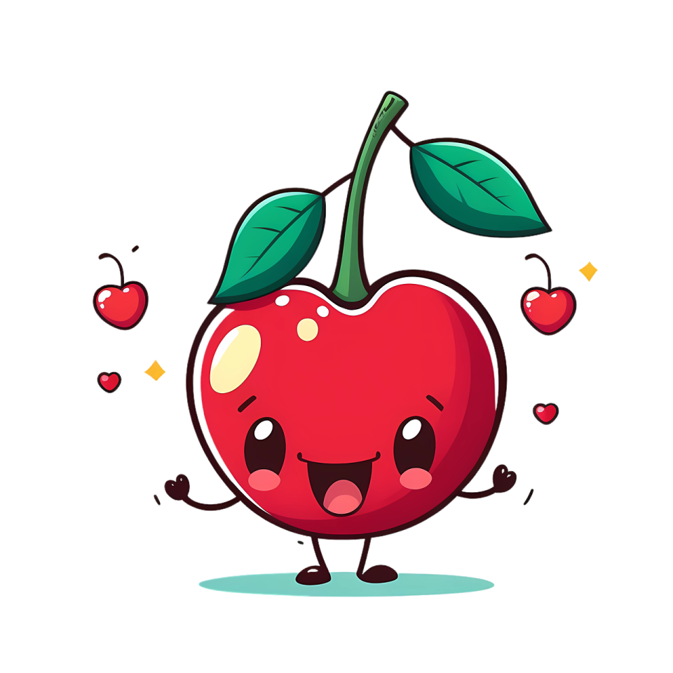 an apple with a green leaf on it's head