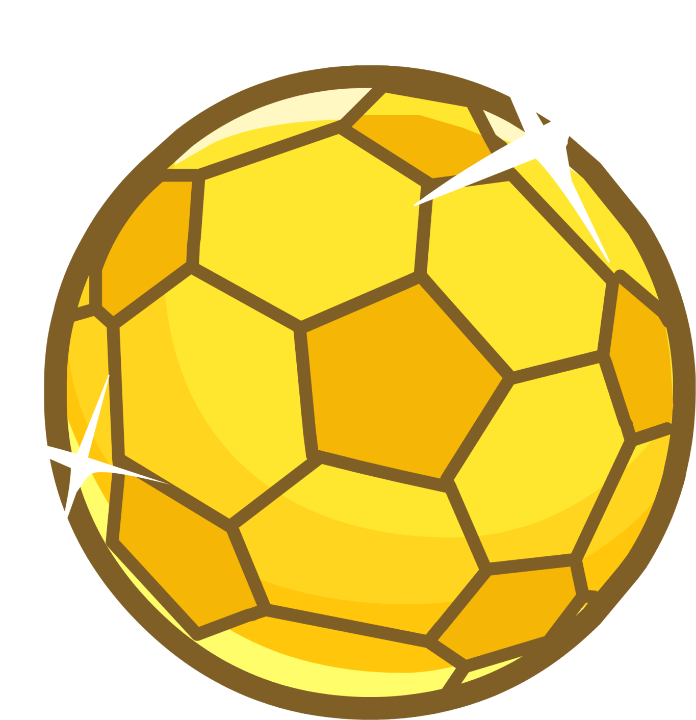 a yellow soccer ball on a white background