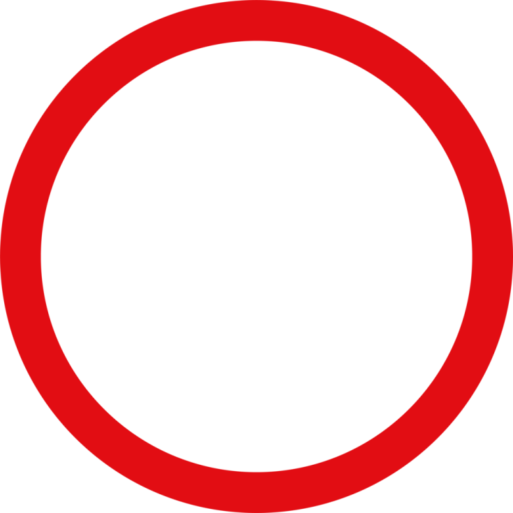 a red circle on a white background