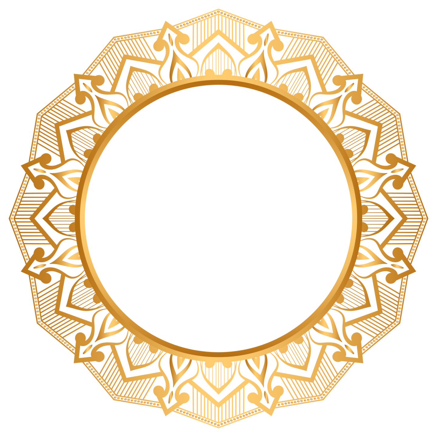 a gold frame with an ornate pattern