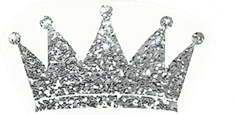 a silver crown on a white background