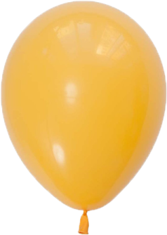 a yellow balloon on a white background