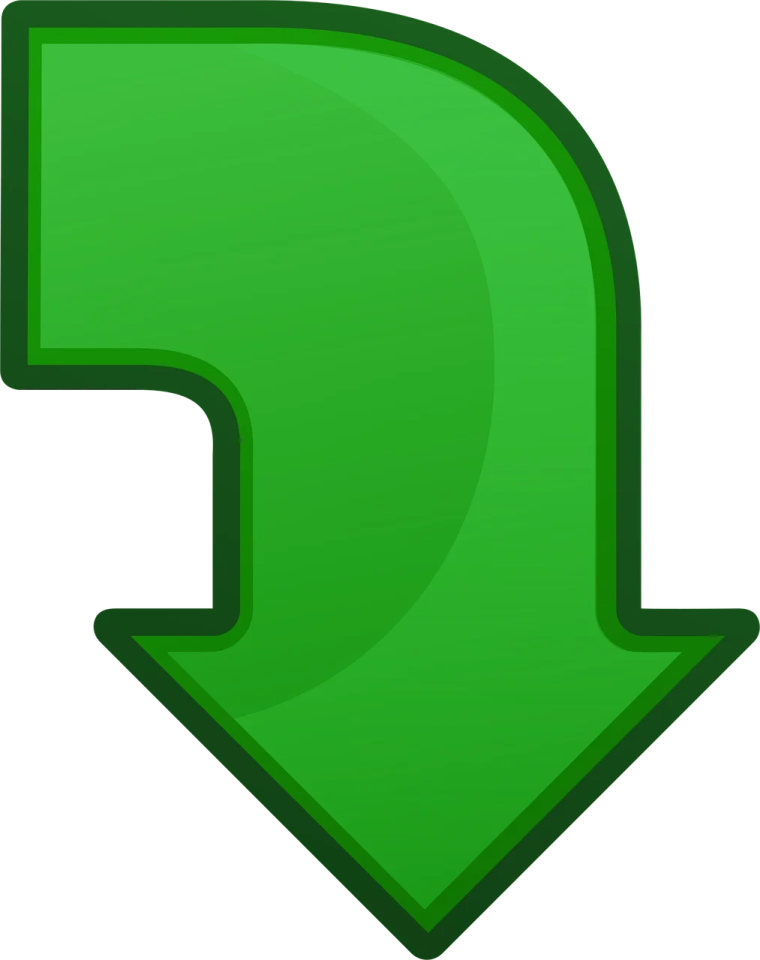 a green arrow icon