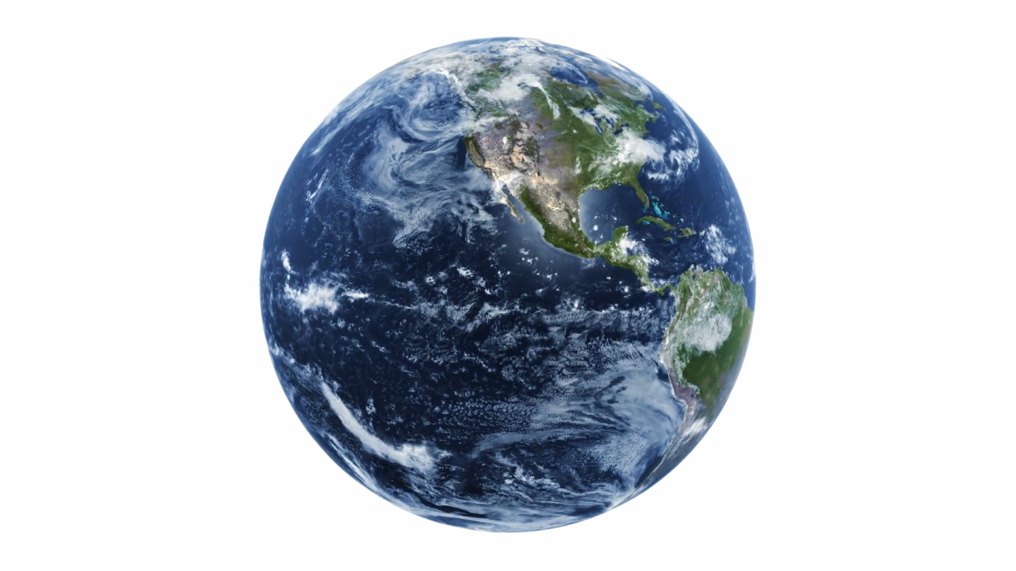 the earth on a white background