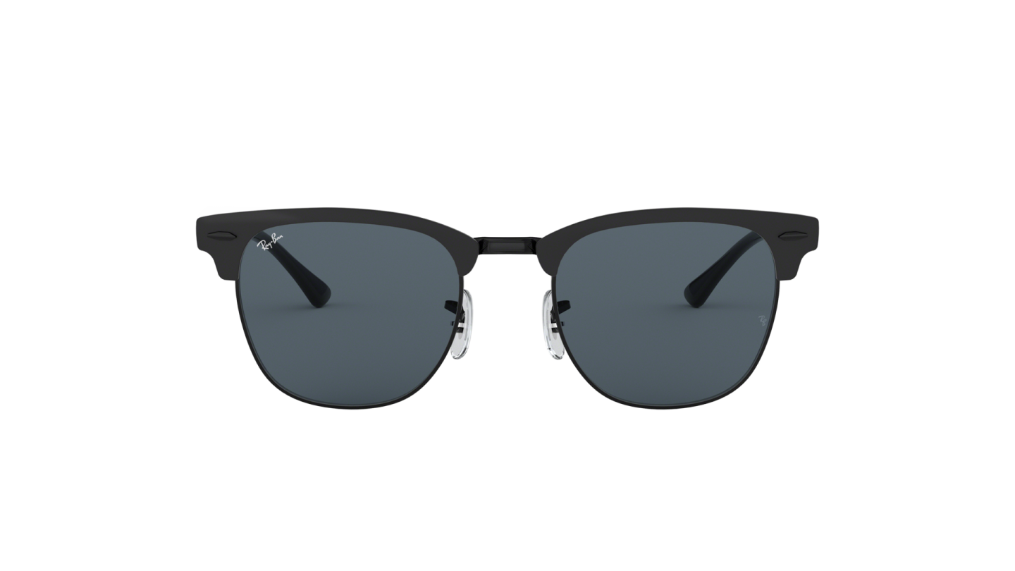 the sunglasses are black with grey lenses