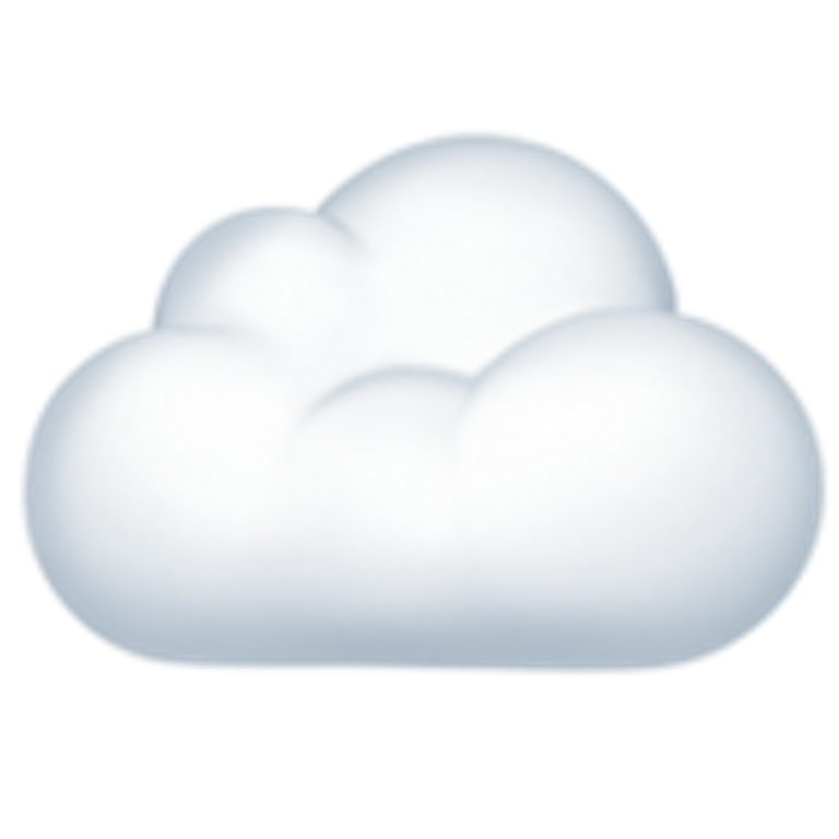 two white clouds on a white background