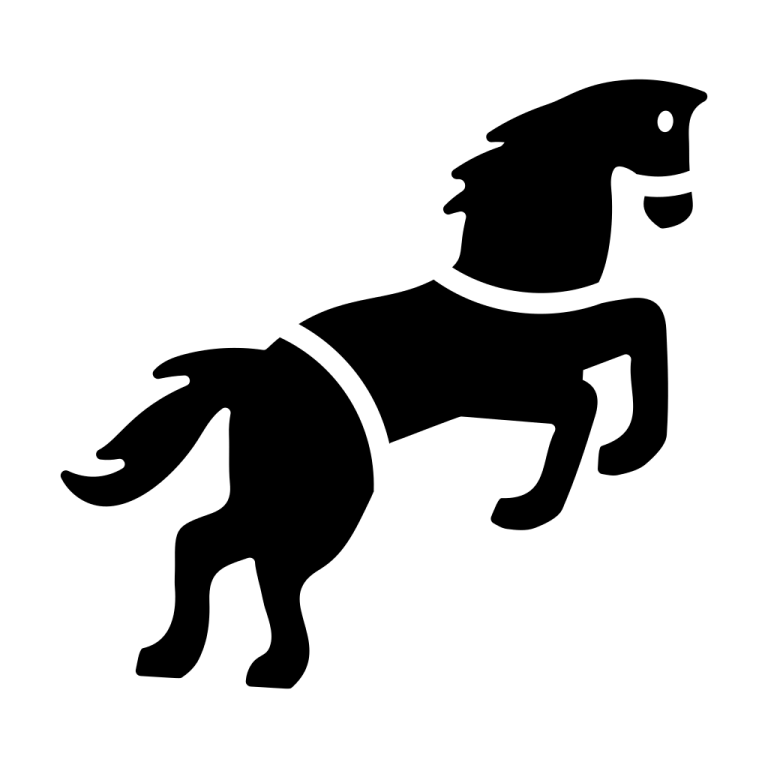 a black and white silhouette of a dog