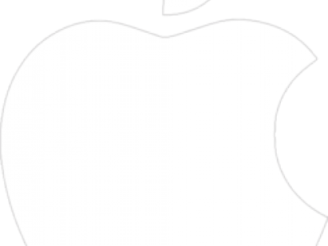 an apple logo on a white background