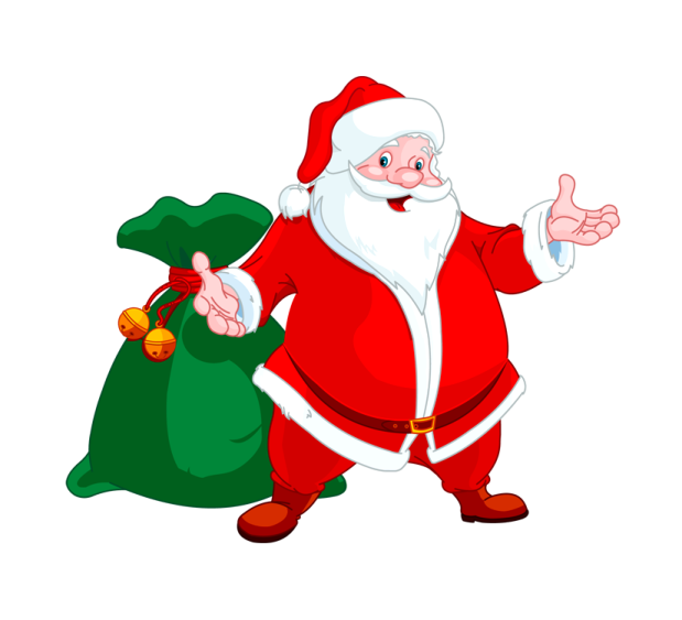 a santa claus carrying a bag of presents