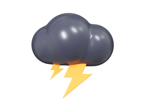 a cloud with a lightning coming out of it