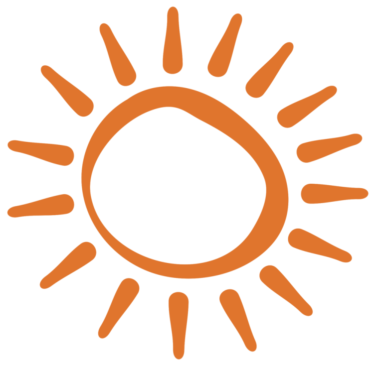 an orange sun icon