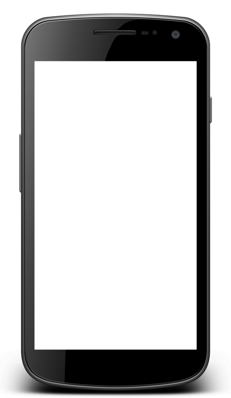 a smart phone with a blank screen