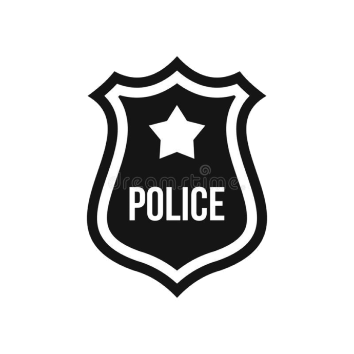 a police badge with the word police