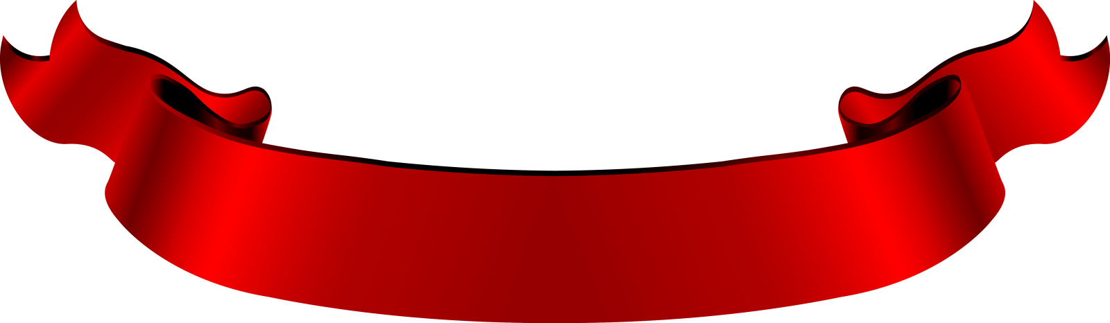 a red ribbon on a white background