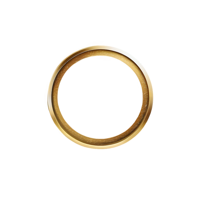 a gold wedding ring on a white background