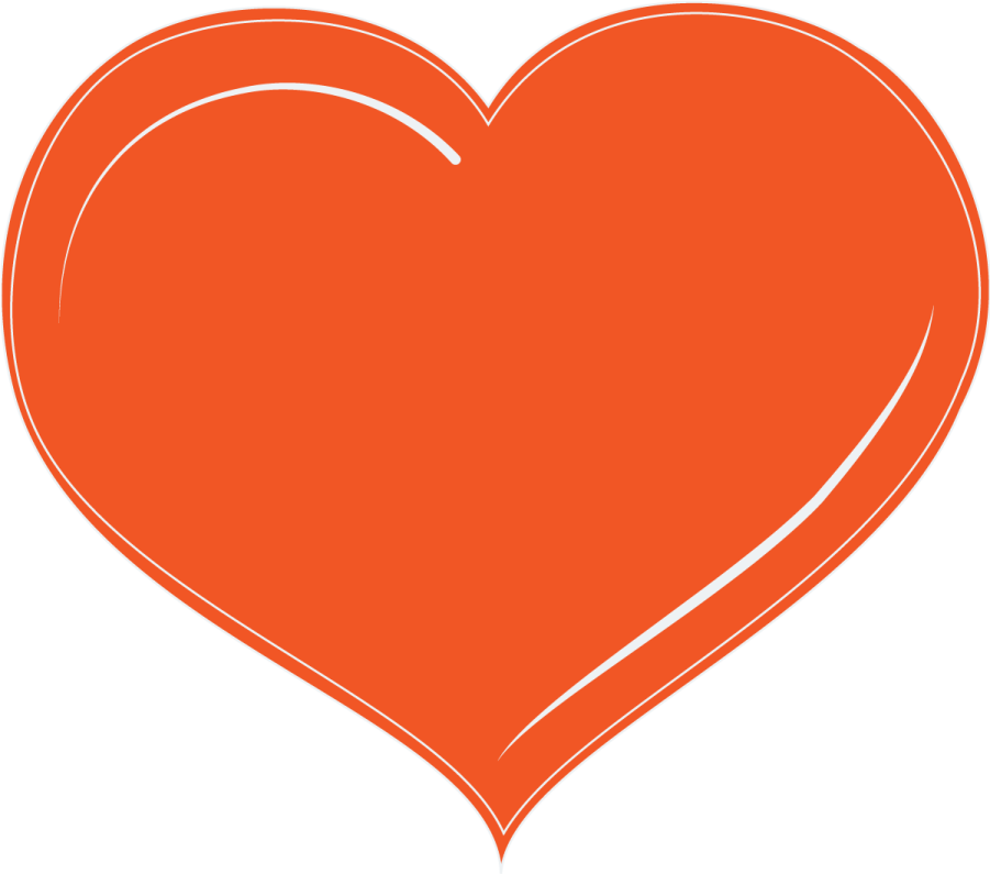 a red heart on a white background