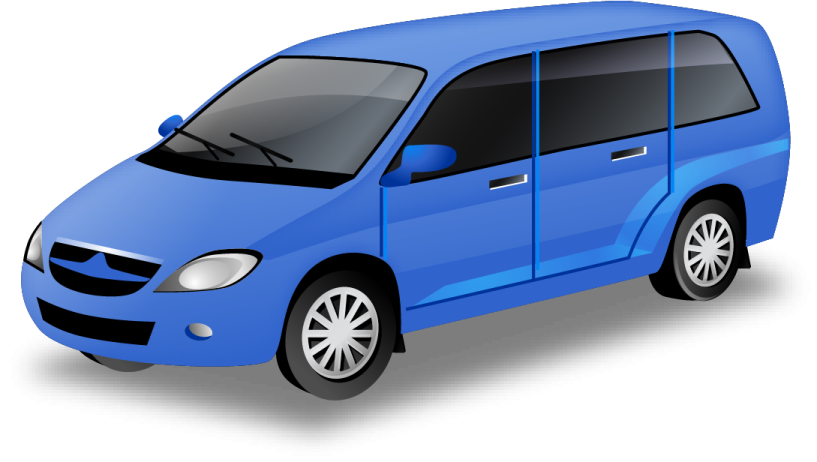an image of a blue van