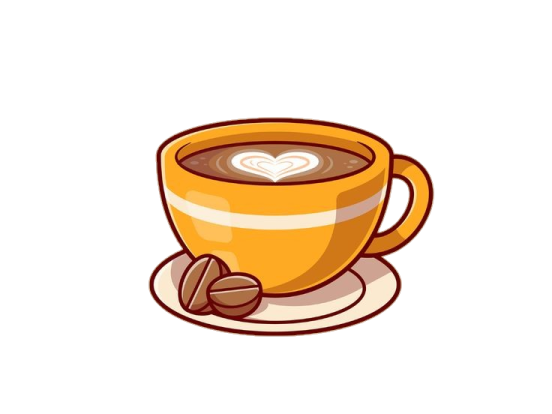 a cup of coffee with a heart on it
