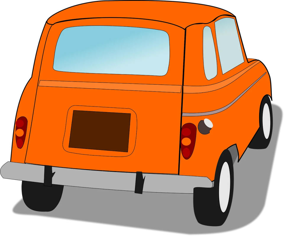 an orange car clipart