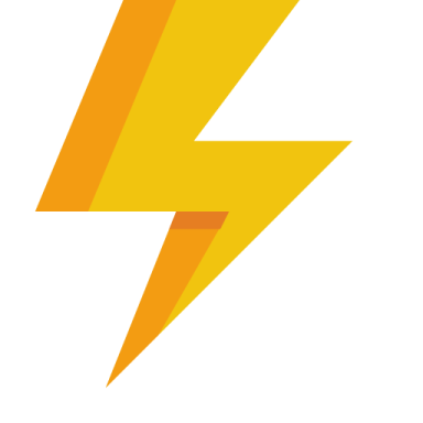 a yellow lightning bolt
