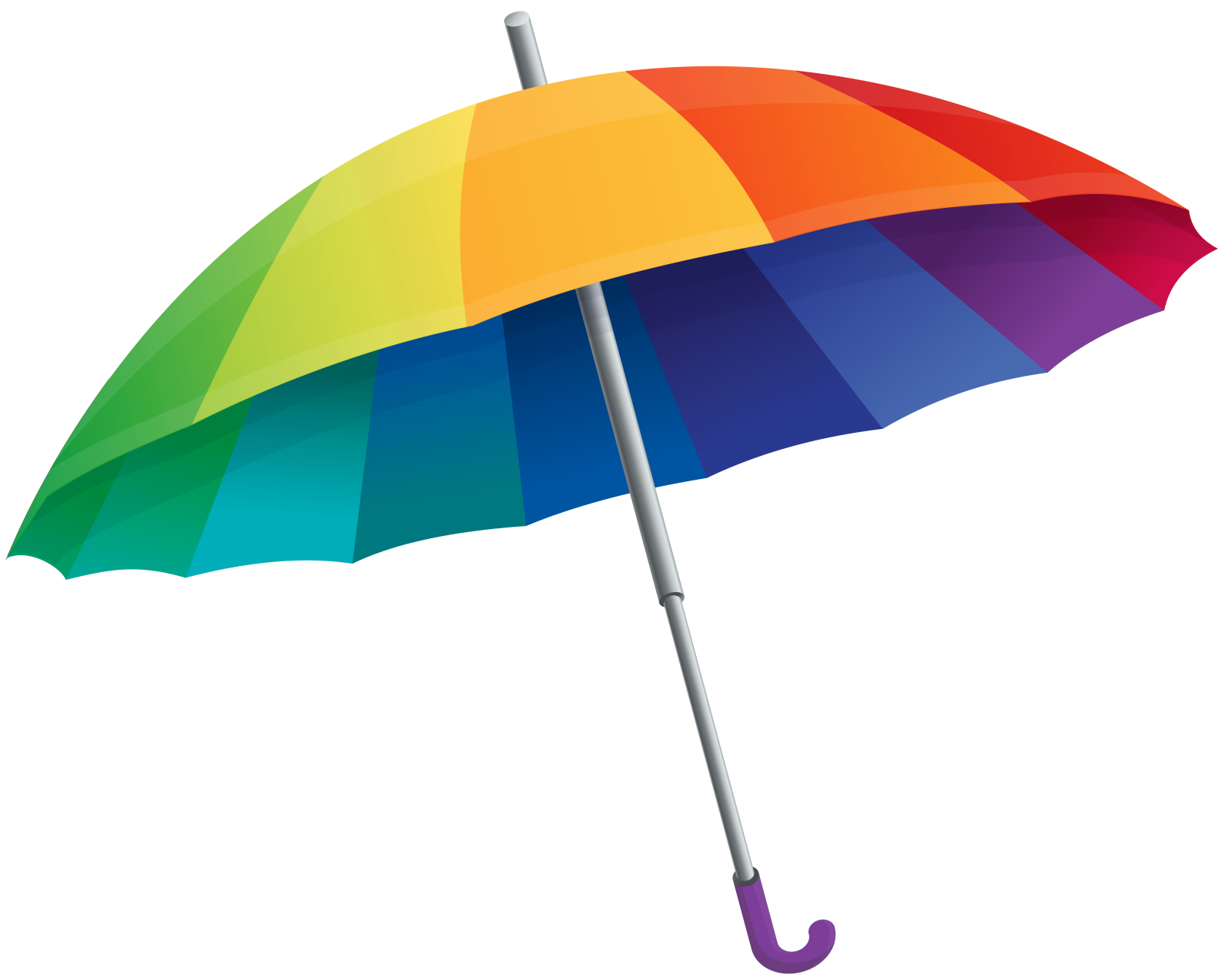 a colorful umbrella on a white background