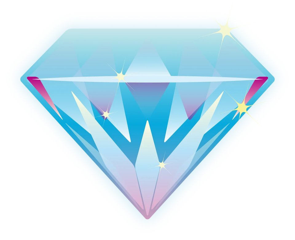 a diamond on a white background