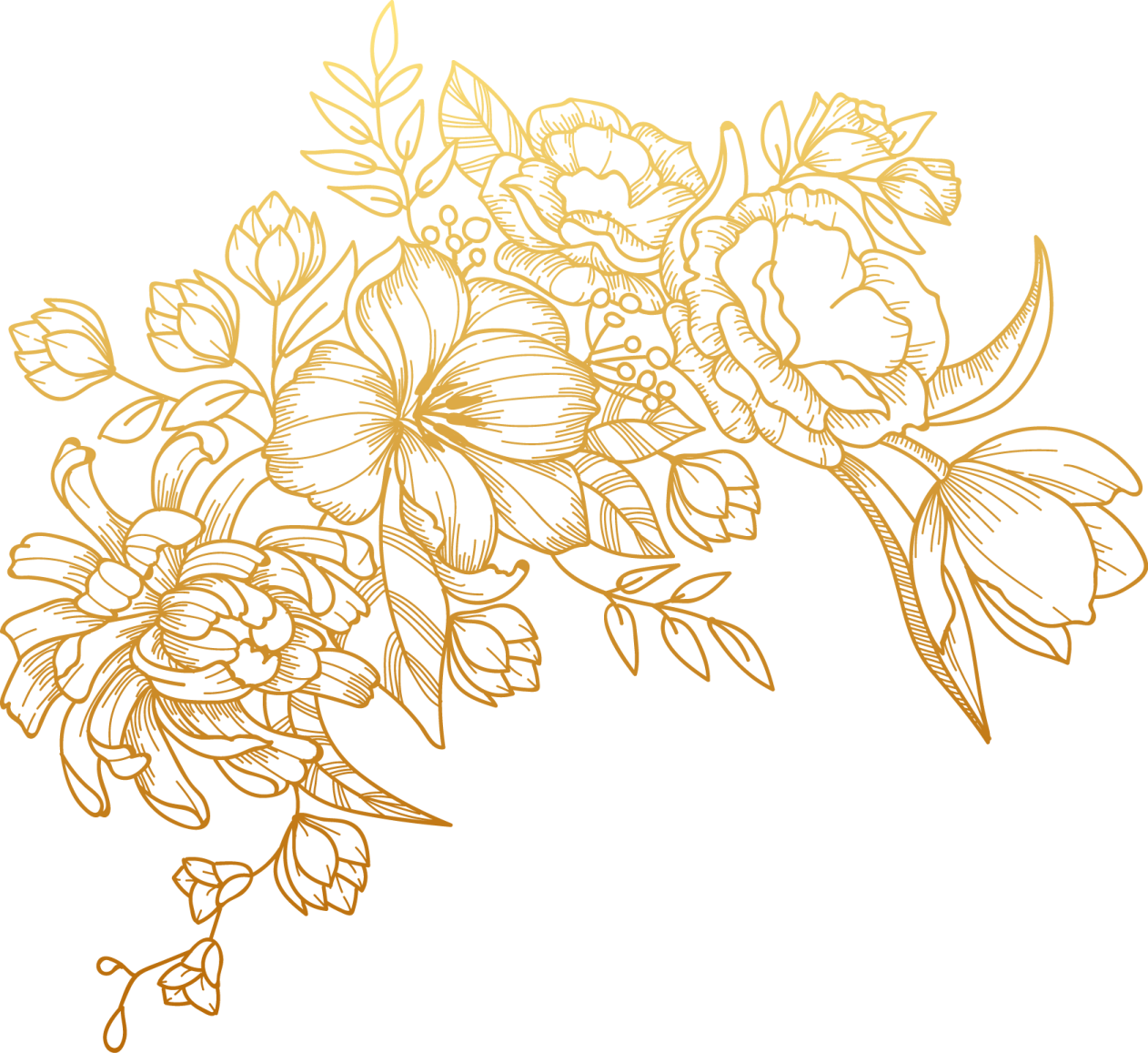 a bouquet of flowers on a white background