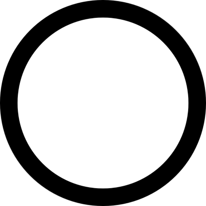 a black circle on a white background