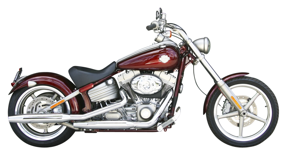 a red motorcycle on a white background