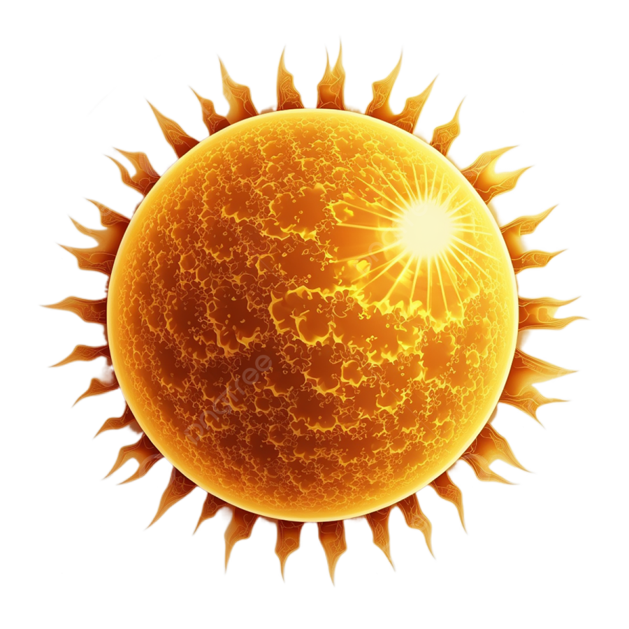 an image of the sun on a white background