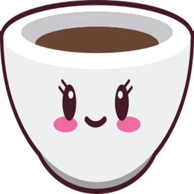 a cup of coffee with a face drawn on it
