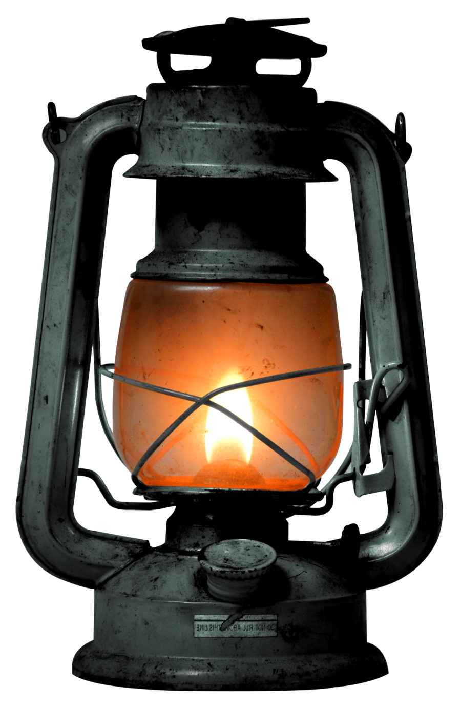 an old lantern with a lit candle inside
