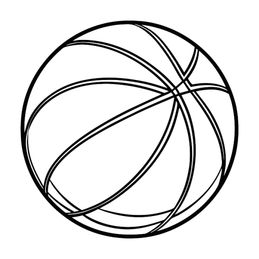 a black and white basketball ball