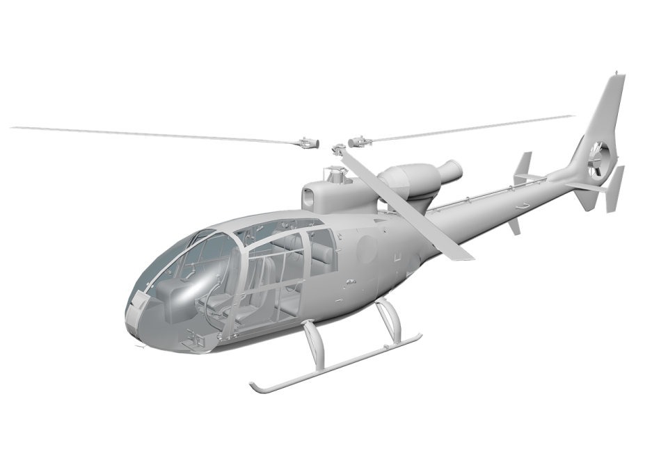 a helicopter on a white background
