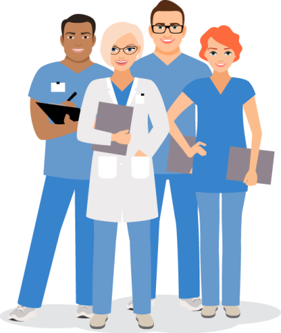 a group of doctors standing together
