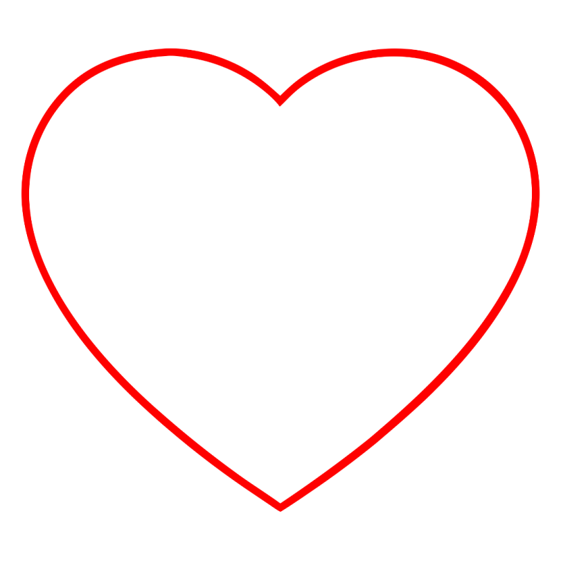 a red heart on a white background