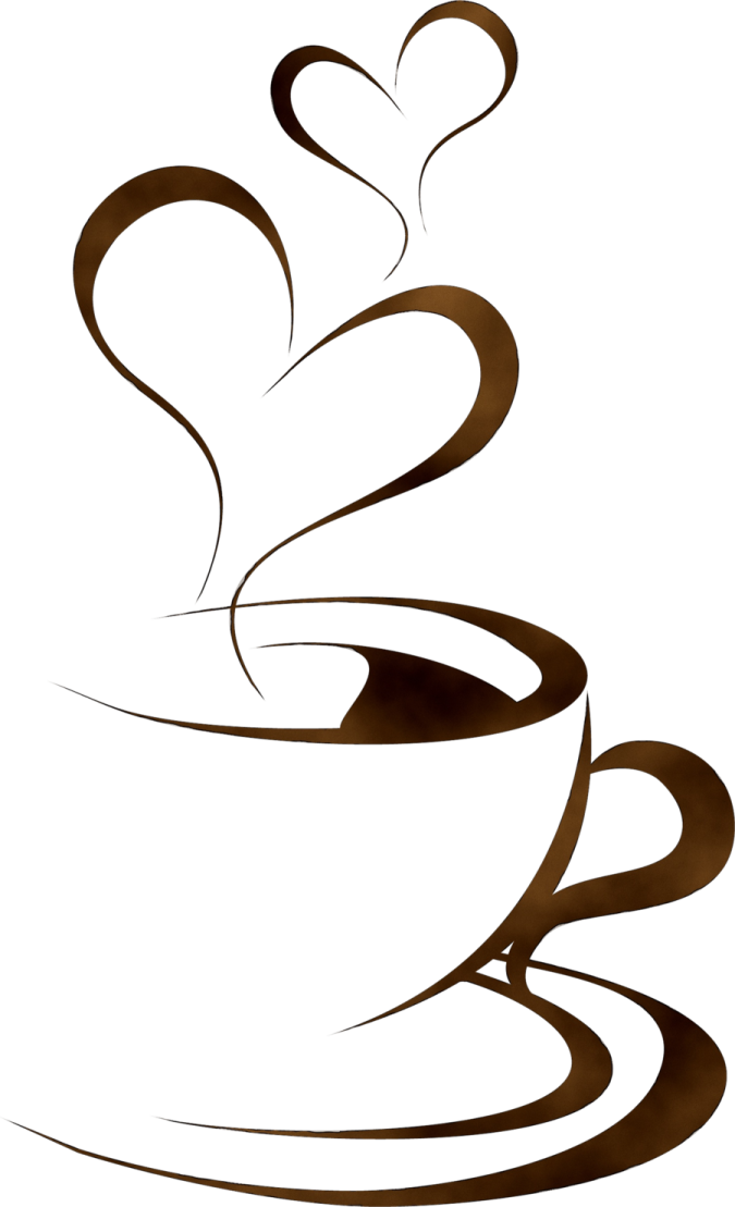 a cup of coffee with hearts on it