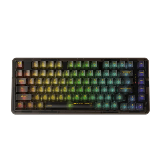 a close up view of the mechanical gaming keyboard