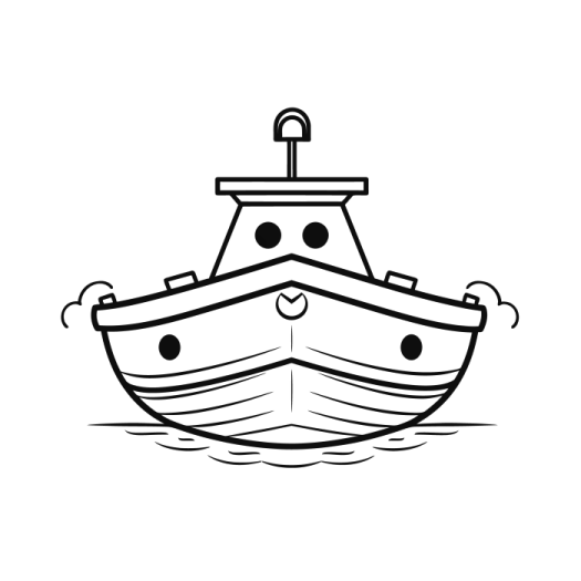 a black and white image of a boat